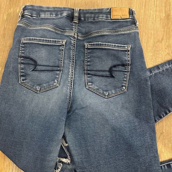 AE American Eagle Next Level Stretch Patched Distressed Jeans - Picture 7 of 14